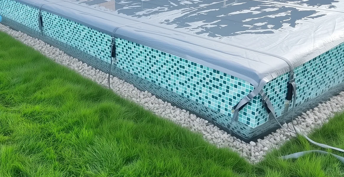 Покрывало для бассейна под снегом — защита зимой в Энгельсе